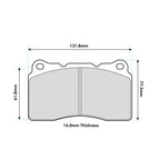 PBS ProRace Renault Megane RS Mk4 280/300 Front Performance Brake Pads 8017PR