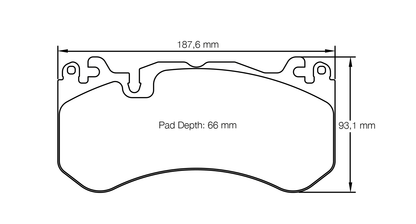 Pagid Racing RSL29 Front Brake Pads - Mercedes AMG GT (390mm Discs)