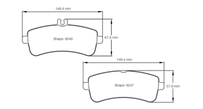 Pagid Racing RSL29 Rear Brake Pads - Mercedes C63 W205