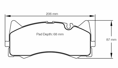 Pagid Racing RSL29 Front Brake Pads - Mercedes C63 W205 (360mm Discs)