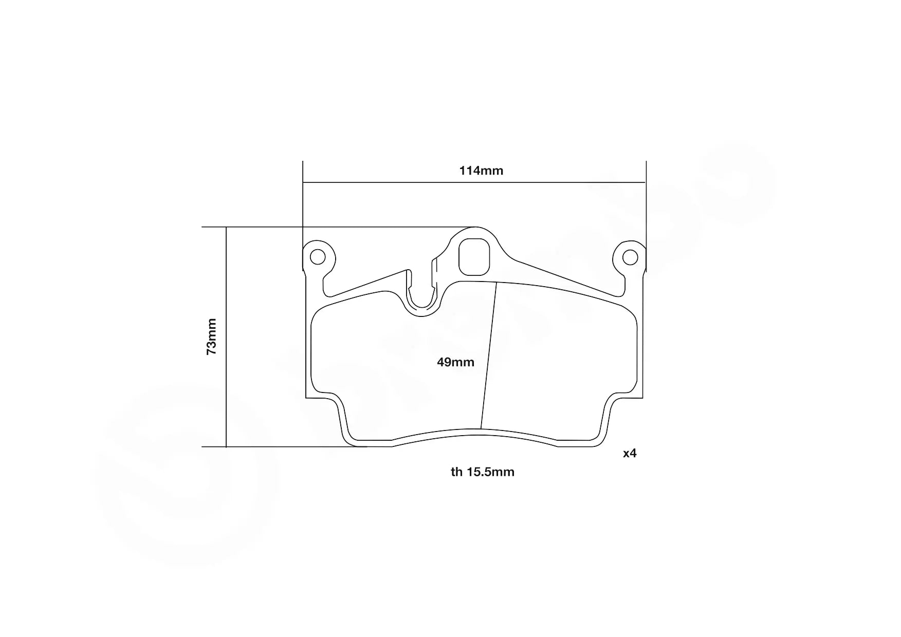 Brembo Sport HP2 Rear Brake Pads - 07.B315.36 - Porsche Boxster/Cayman S/GTS 981