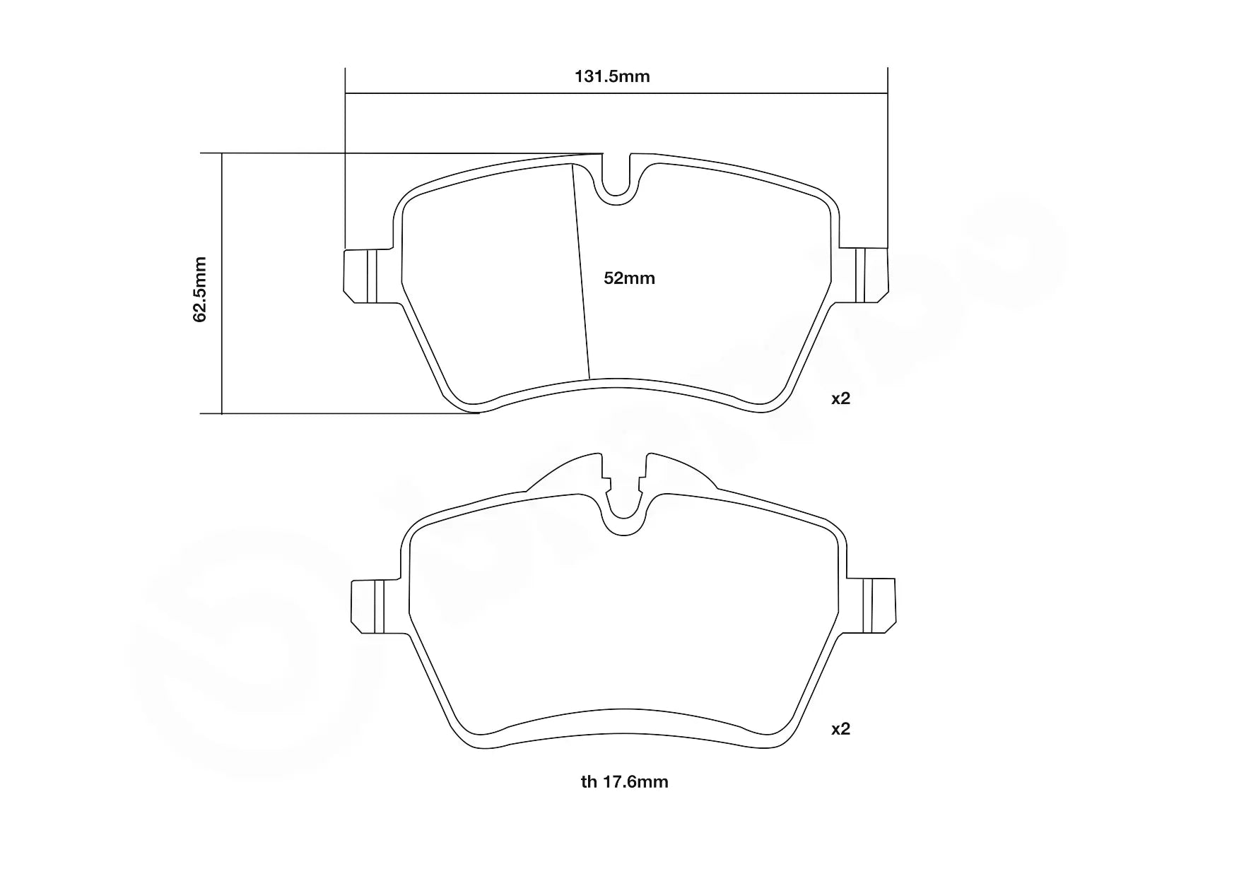 Brembo Sport HP2 Front Brake Pads - 07.B314.47/07.B314.74/07.B314.02 - MINI Cooper S R56