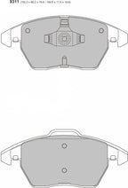 Pastillas de freno delanteras de alto rendimiento PBS ProComp para Audi S1 ​​8X 8311PCS1