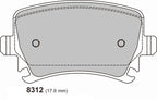 PBS ProRace Audi TTRS 8J Rear Performance Brake Pads 8312PR