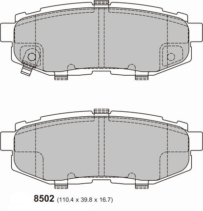 PBS ProTrack Toyota GT86 Rear Performance Brake Pads 8502PT