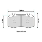 PBS ProComp Renault Clio RS Mk3 197/200 Front Performance Brake Pads 8541PC