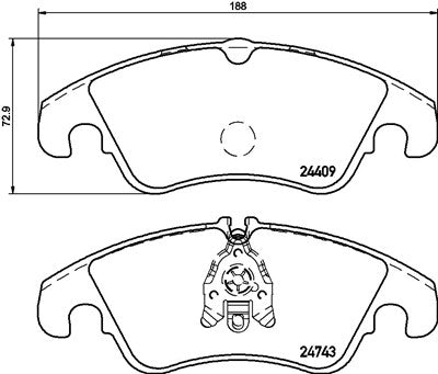 PBS ProTrack Ford Focus RS Mk2 Front Performance Brake Pads 8572PT