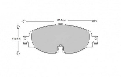 PBS ProTrack VW Up! GTI Front Performance Brake Pads 8638PT