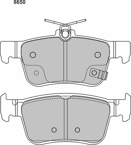 PBS ProRace Honda Civic FK8 Rear Performance Brake Pads 8650PR