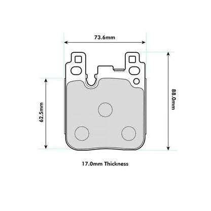 PBS ProRace BMW M Performance Rear Performance Brake Pads 8686PR