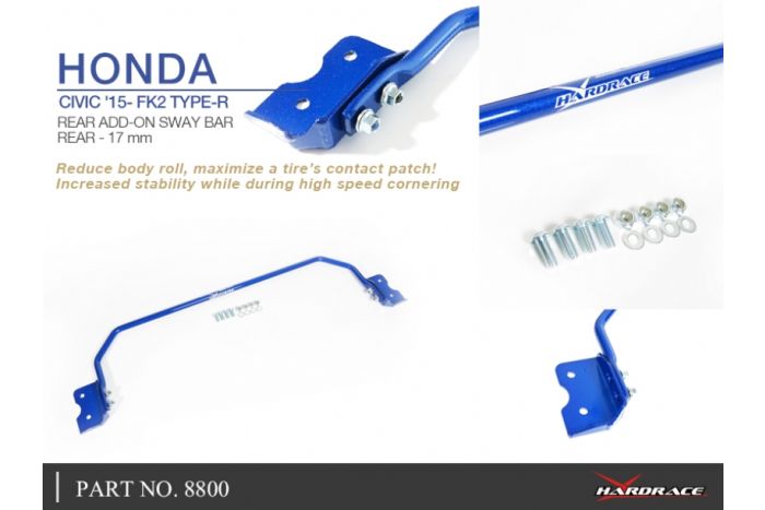 Barra estabilizadora trasera adicional Hardrace - Honda FK2
