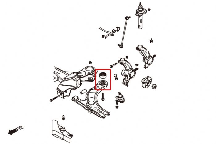 Hardrace Front Lower Arm (Rear) Bush - Polo GTI