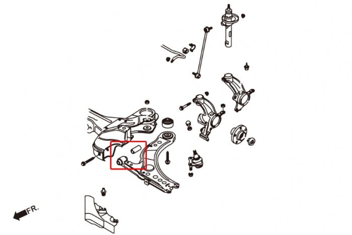 Hardrace Front Lower Arm (Front) Bush - VW Polo GTI Mk5/Mk6