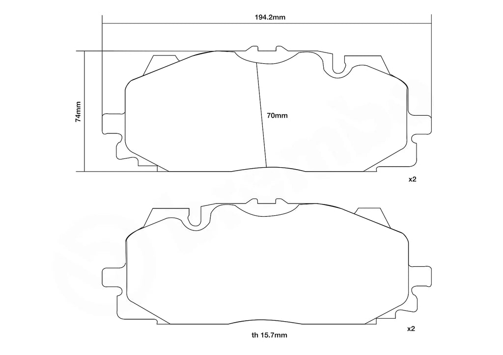 Brembo Sport HP2 Front Brake Pads - 07.D435.61 - Audi RSQ3 F3