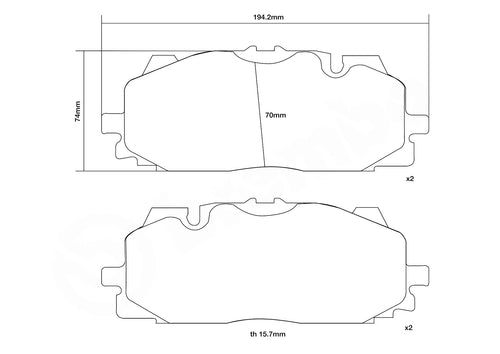 Pastillas de freno delanteras Brembo Sport HP2 - 07.D435.61 - Audi S4/S5 B9 
