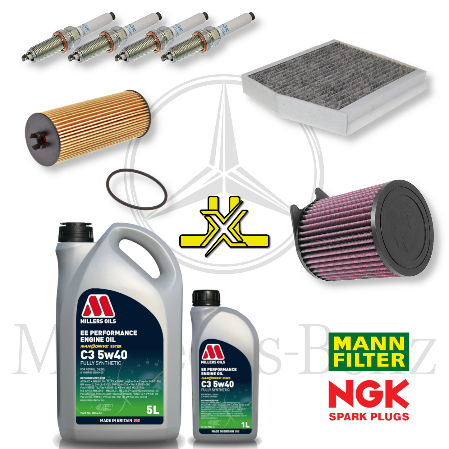 Mercedes A45 W176 CLA45 C117 AMG M133 Home Service Pack - Millers Oil Premium