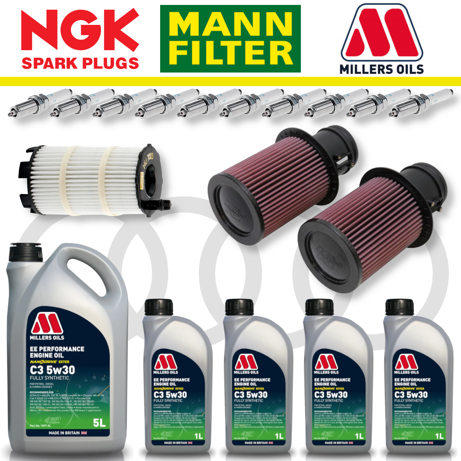 Audi R8 V10 Gen 1 Home Service Pack - Millers Oil Premium