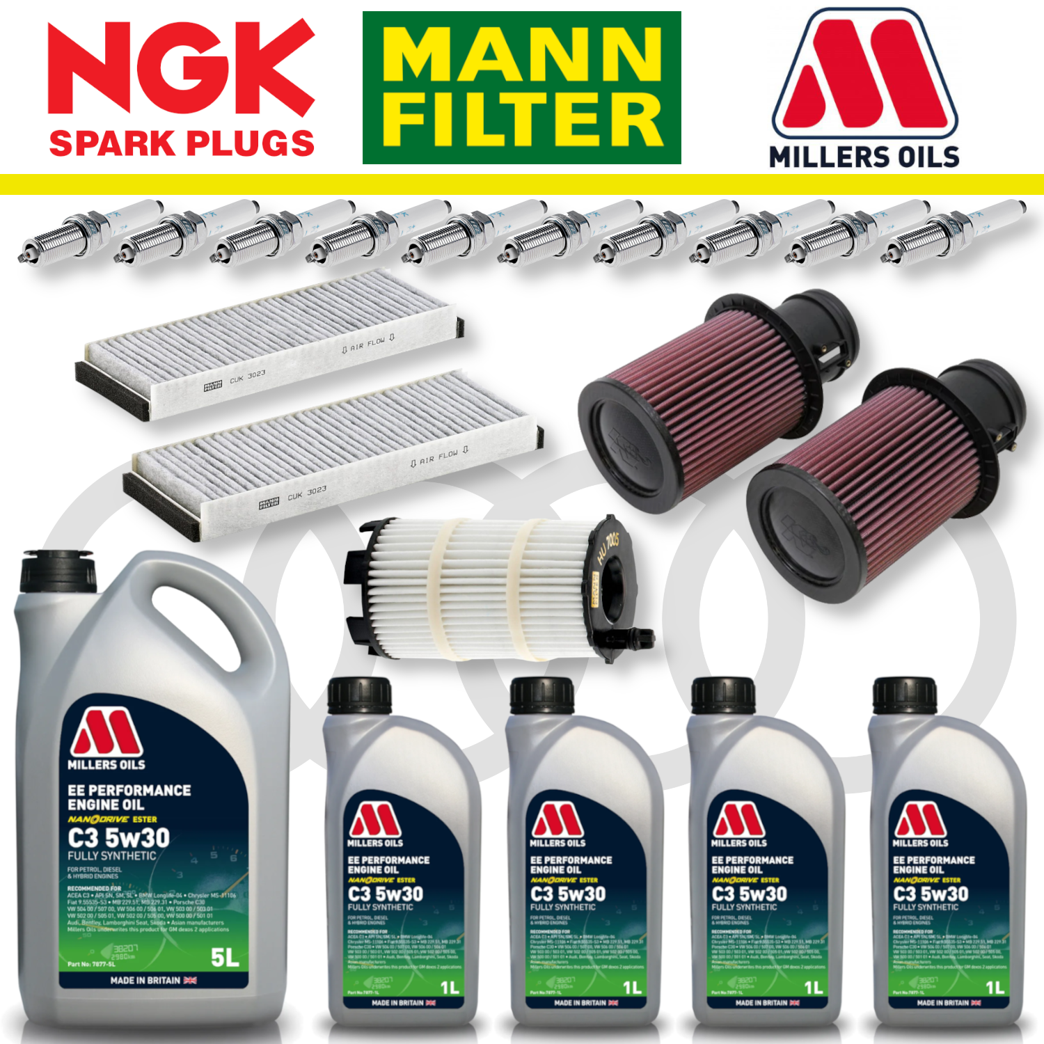 Audi R8 V10 Gen 1 Home Service Pack - Millers Oil Premium