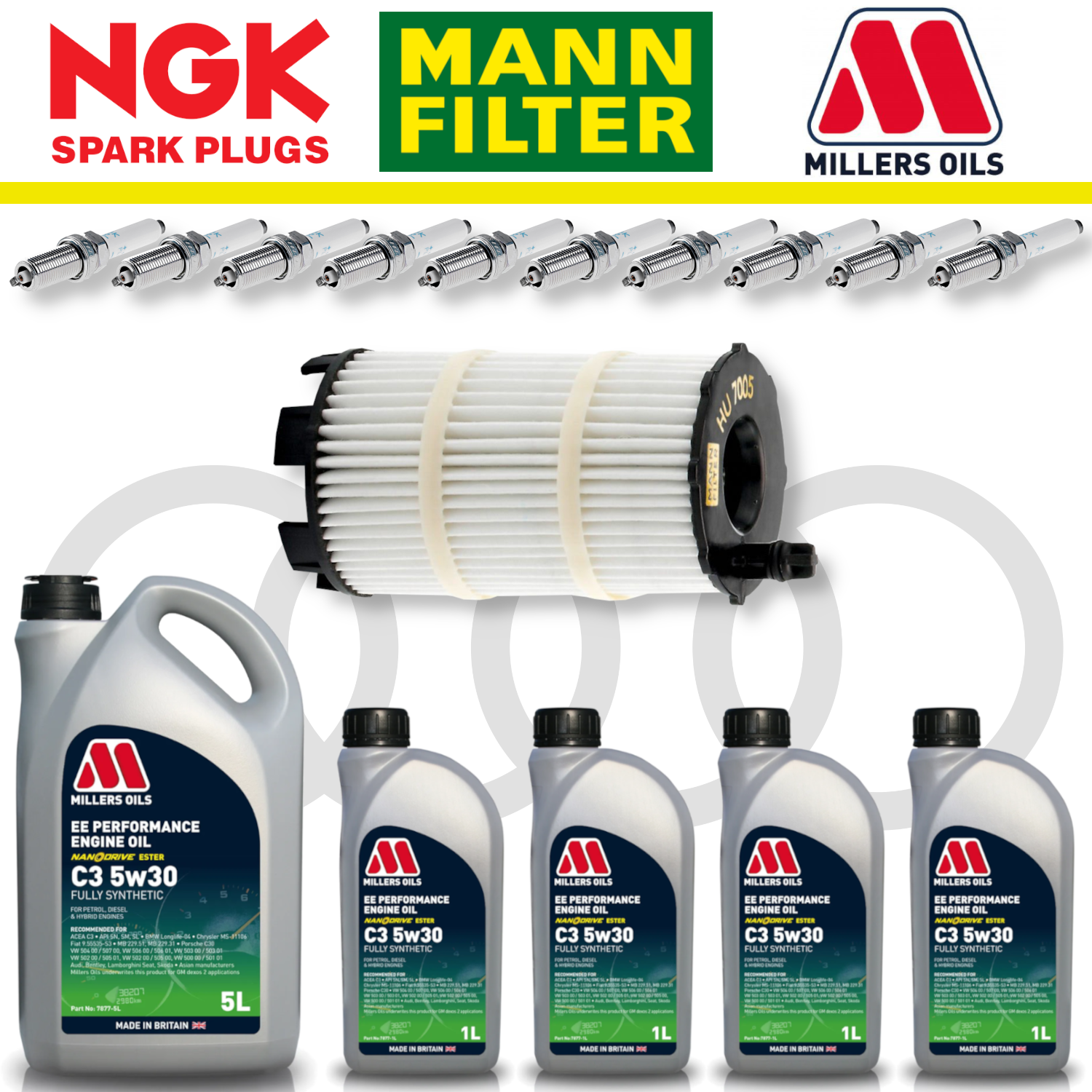 Audi R8 V10 Gen 1 Home Service Pack - Millers Oil Premium