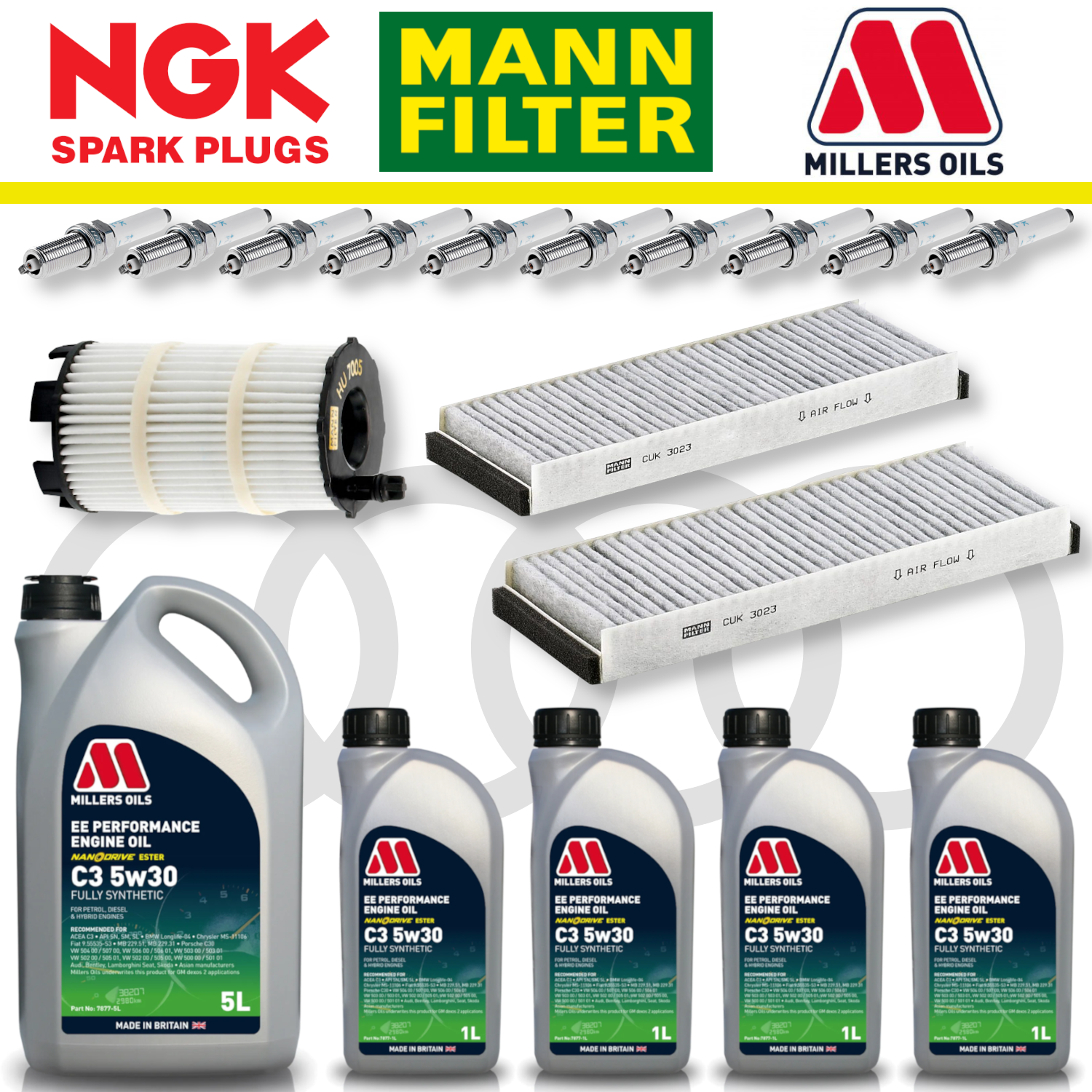 Audi R8 V10 Gen 1 Home Service Pack - Millers Oil Premium