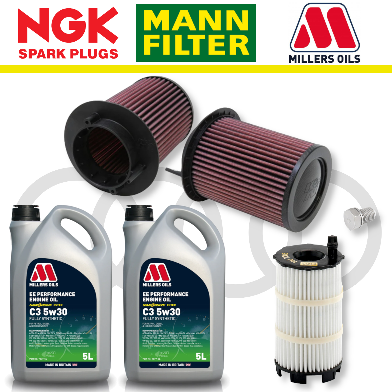 Pack d'entretien à domicile pour Audi R8 V8 Gen 1 - Millers Oil Premium