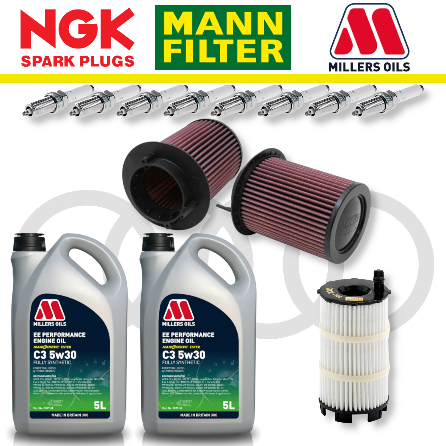 Audi R8 V8 Gen 1 Home Service Pack - Millers Oil Premium