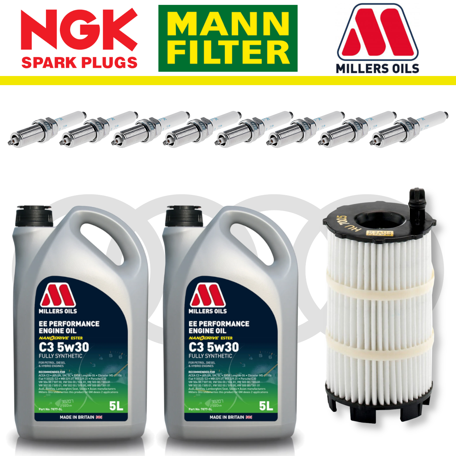 Audi R8 V8 Gen 1 Home Service Pack - Millers Oil Premium