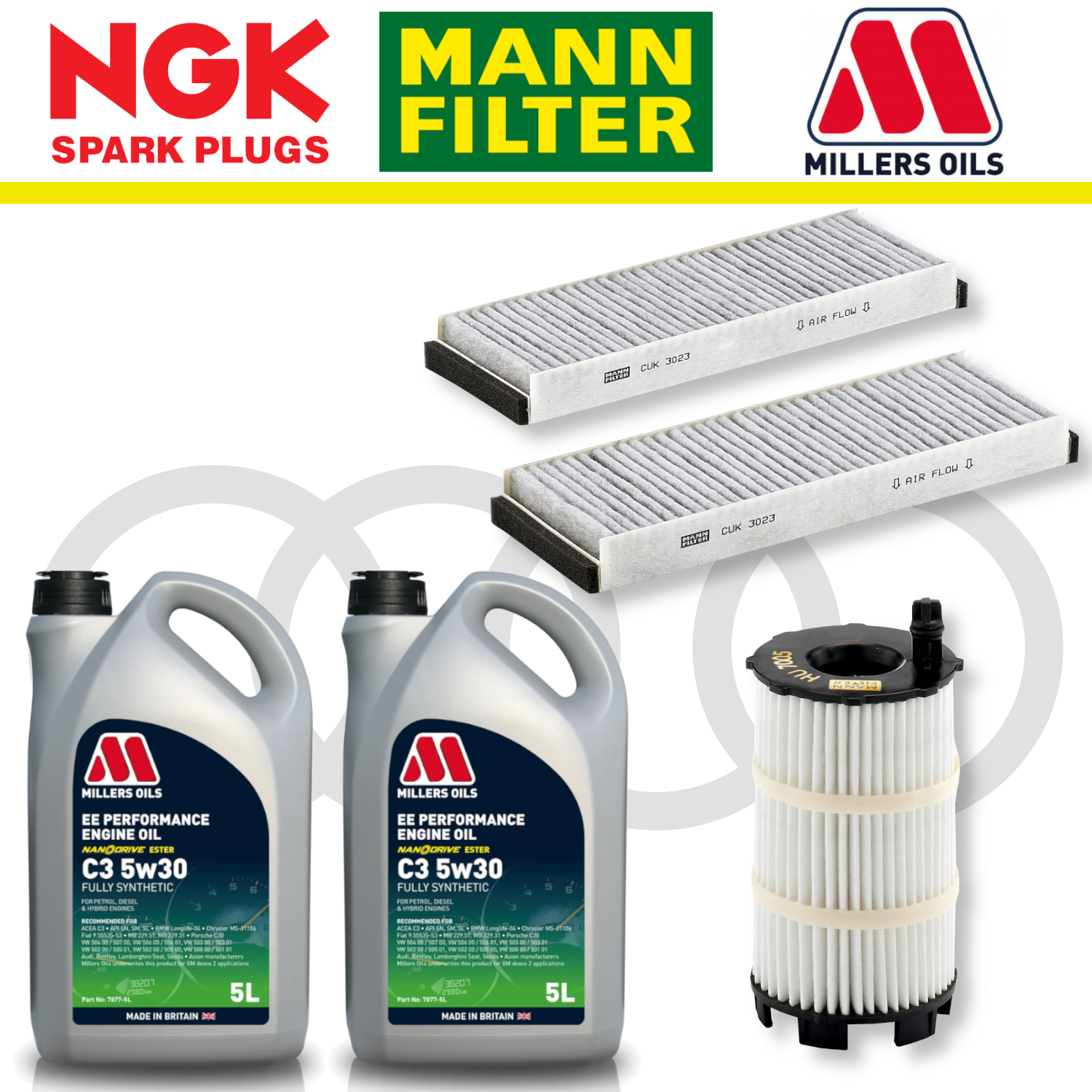 Audi R8 V8 Gen 1 Home Service Pack - Millers Oil Premium