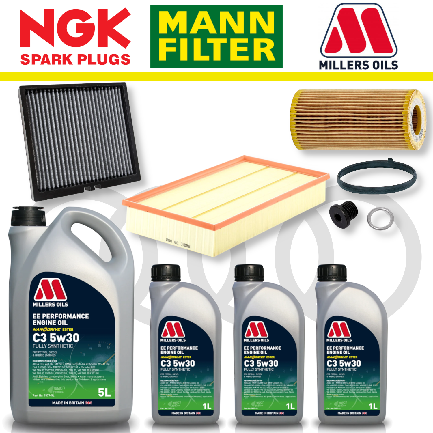 Audi RS3 8V TTRS 8S EA855 EVO DAZA/DNWA Home Service Pack - Millers Oil Premium