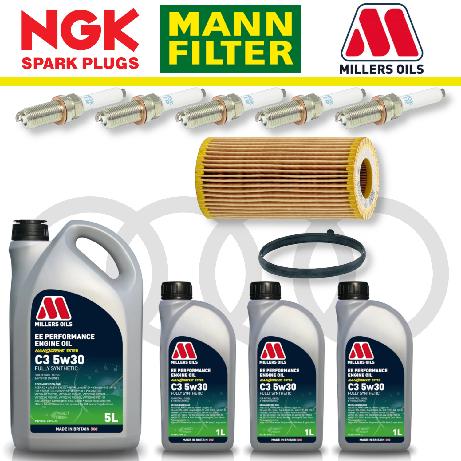 Audi RS3 8V TTRS 8S EA855 EVO DAZA/DNWA Home Service Pack - Millers Oil Premium