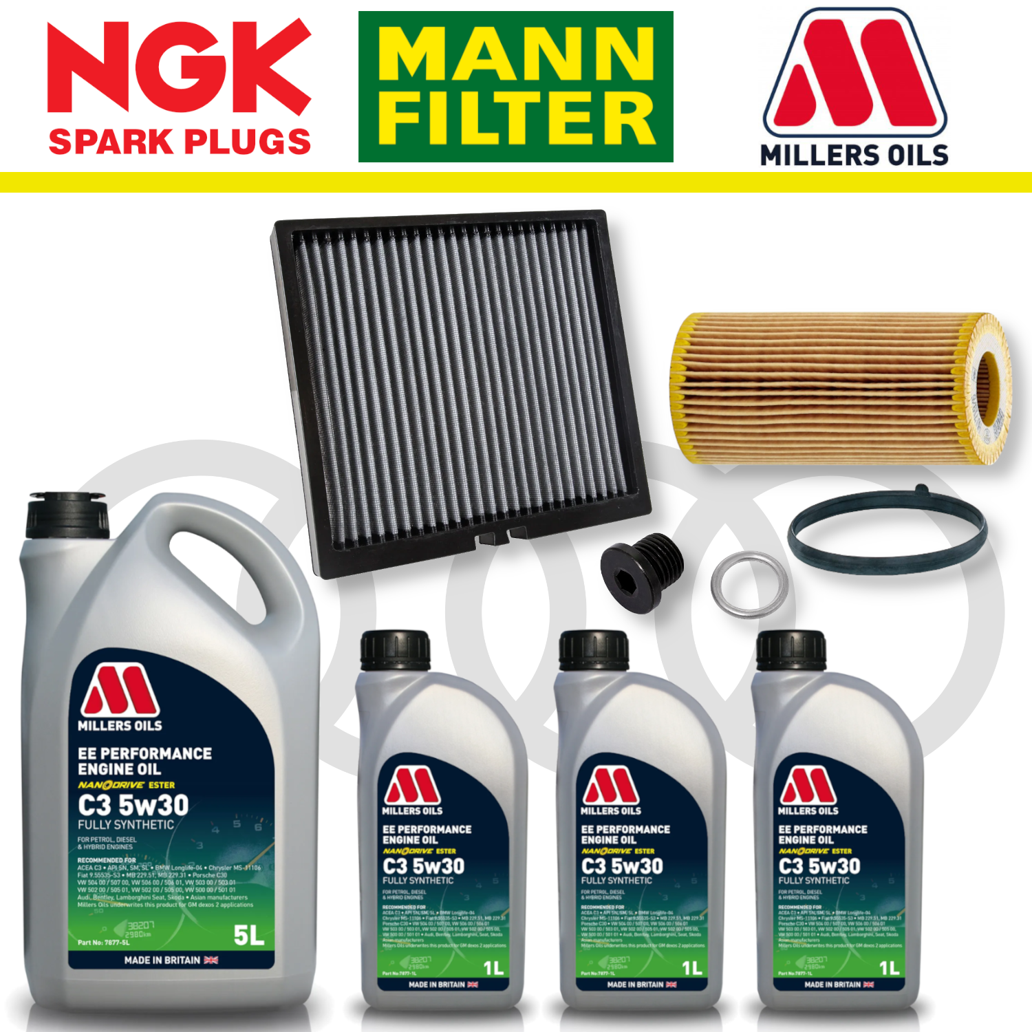 Audi RS3 8V TTRS 8S EA855 EVO DAZA/DNWA Home Service Pack - Millers Oil Premium