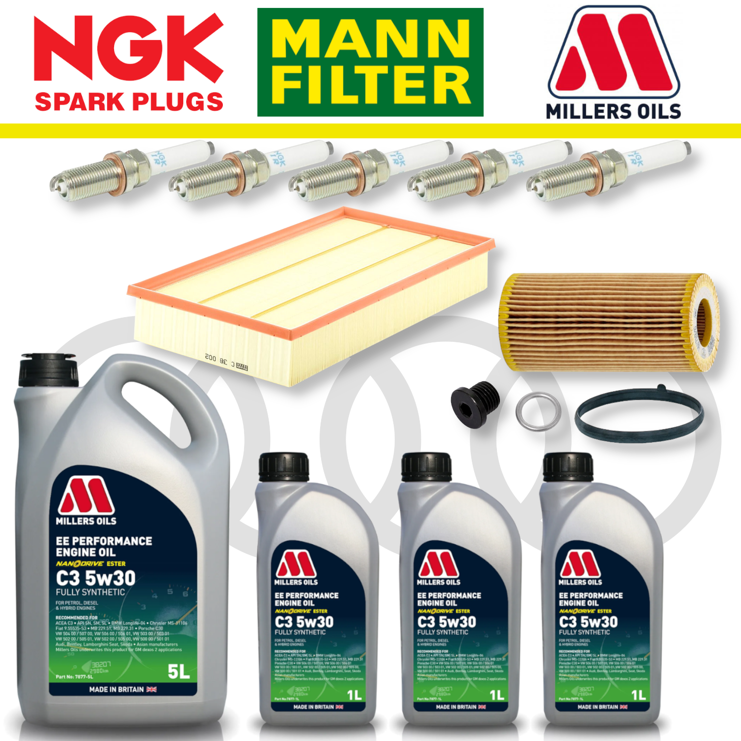 Audi RS3 8V TTRS 8S EA855 EVO DAZA/DNWA Home Service Pack - Millers Oil Premium