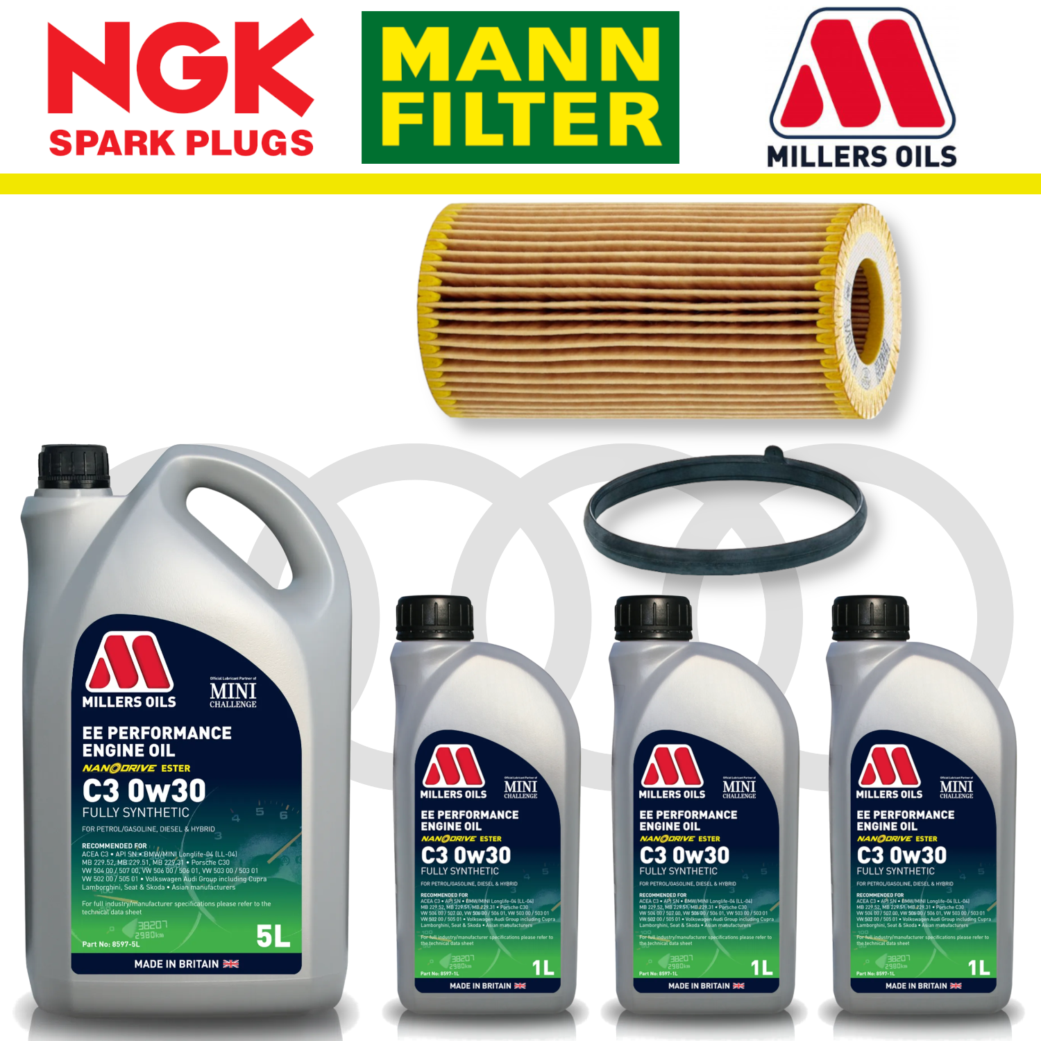 Audi RS3 8Y RSQ3 F3 EA855 EVO Home Service Pack - Millers Oil Premium