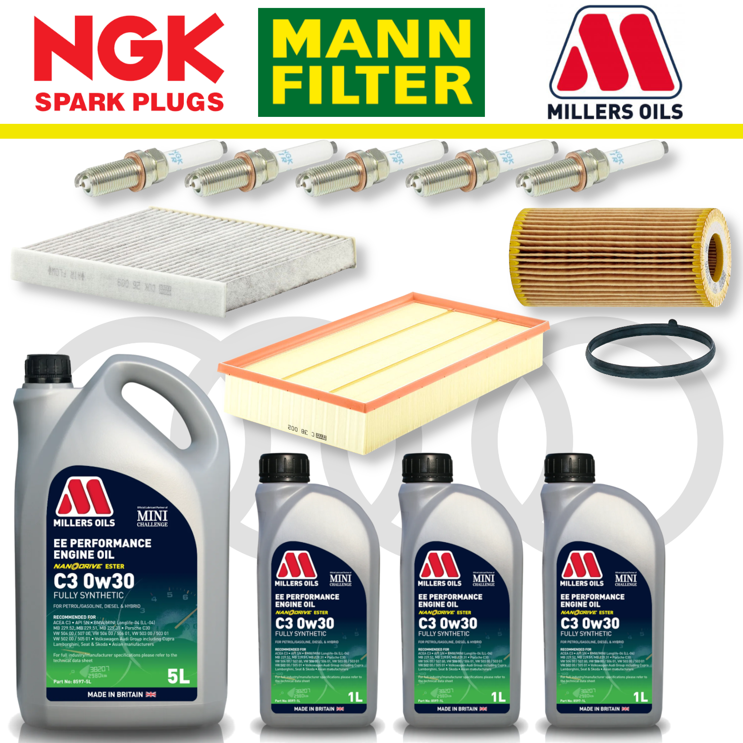 Audi RS3 8Y RSQ3 F3 EA855 EVO Home Service Pack - Millers Oil Premium