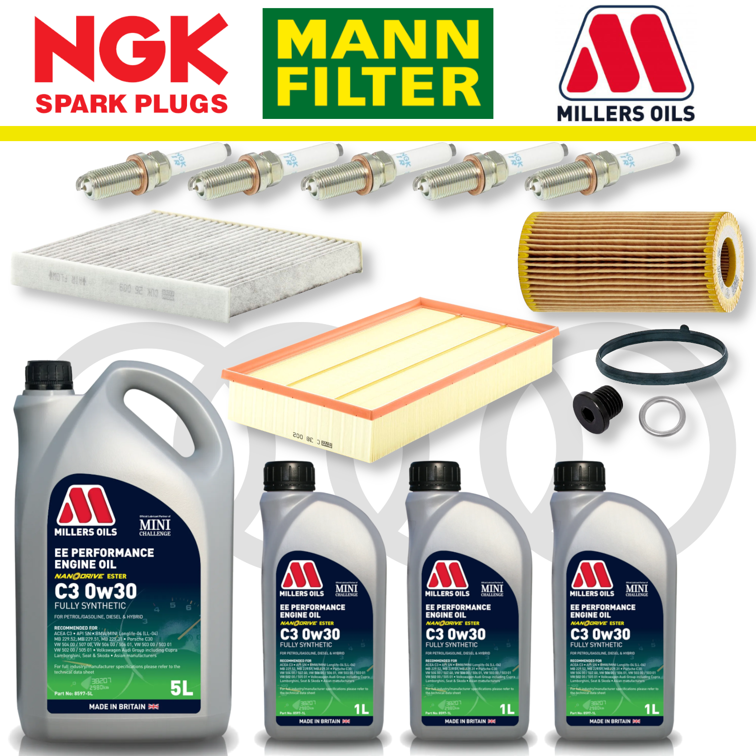 Audi RS3 8Y RSQ3 F3 EA855 EVO Home Service Pack - Millers Oil Premium