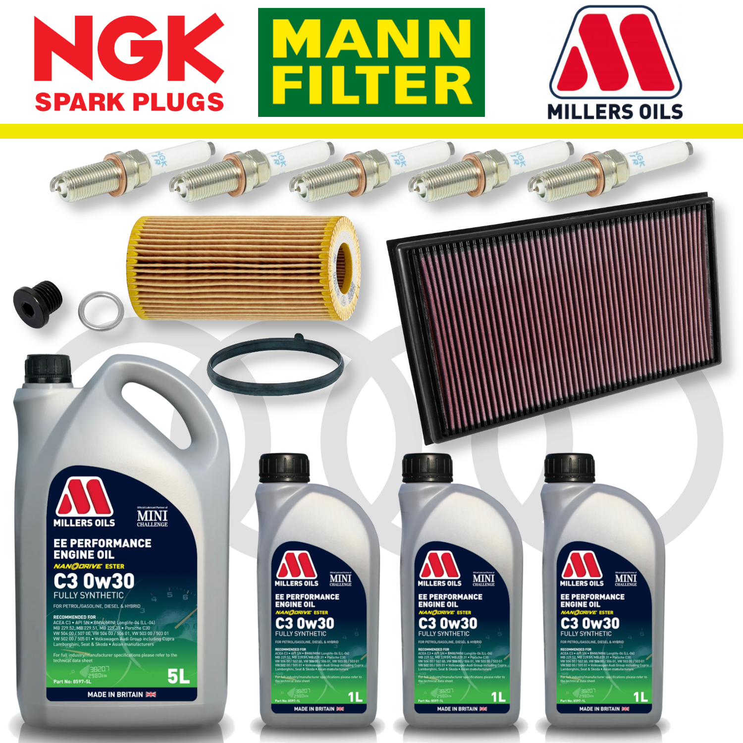 Audi RS3 8Y RSQ3 F3 EA855 EVO Home Service Pack - Millers Oil Premium