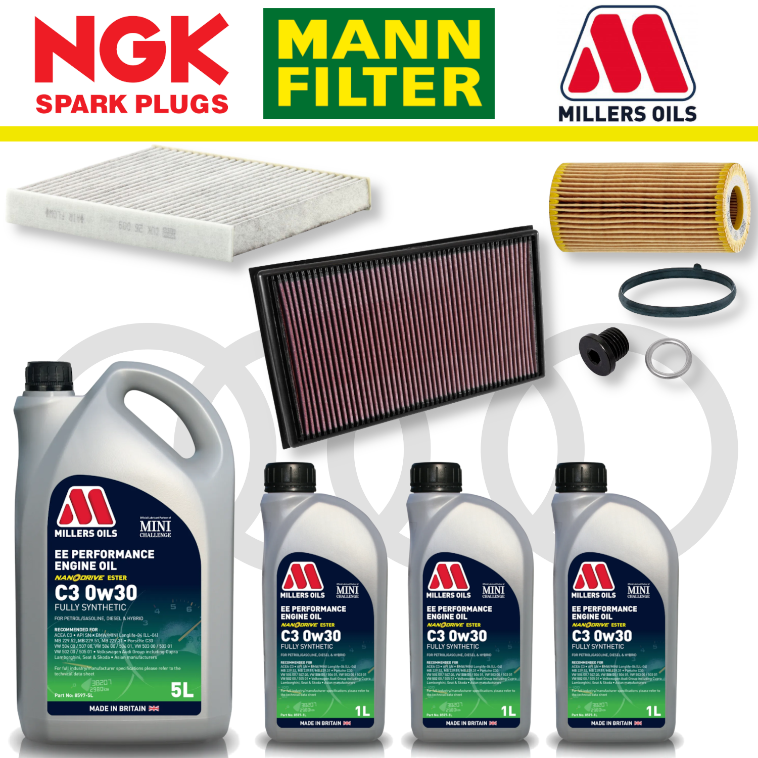 Audi RS3 8Y RSQ3 F3 EA855 EVO Home Service Pack - Millers Oil Premium
