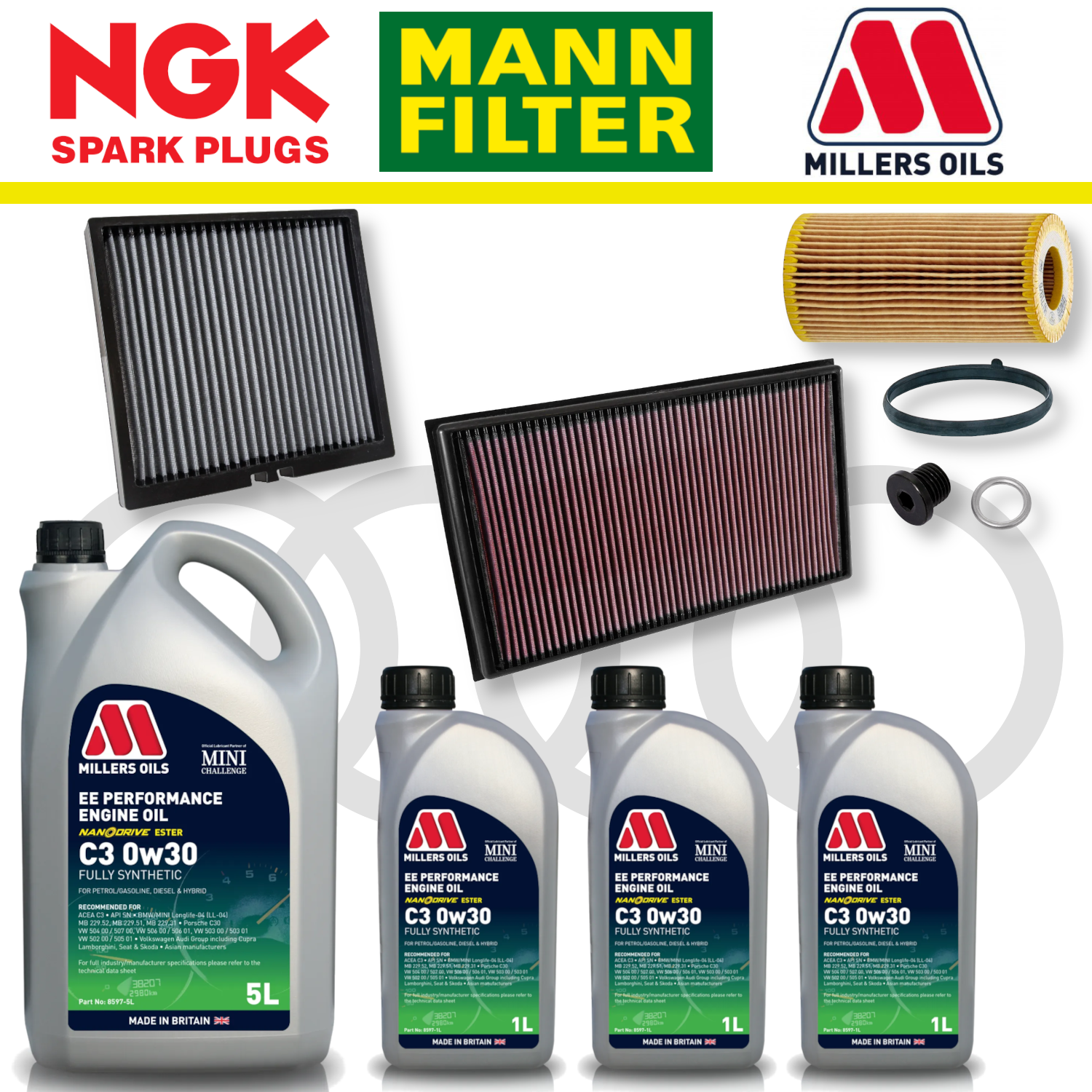 Audi RS3 8Y RSQ3 F3 EA855 EVO Home Service Pack - Millers Oil Premium