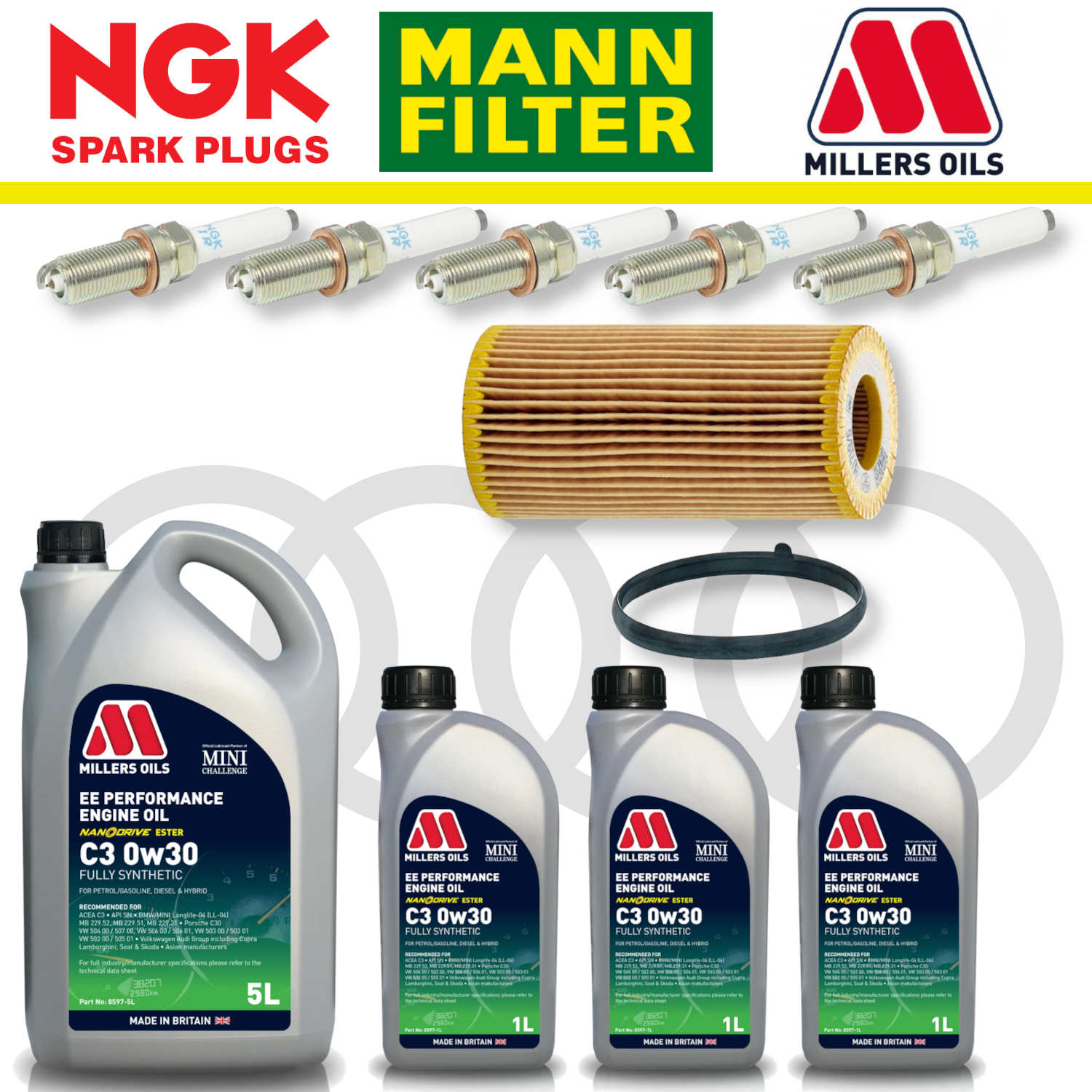 Audi RS3 8Y RSQ3 F3 EA855 EVO Home Service Pack - Millers Oil Premium