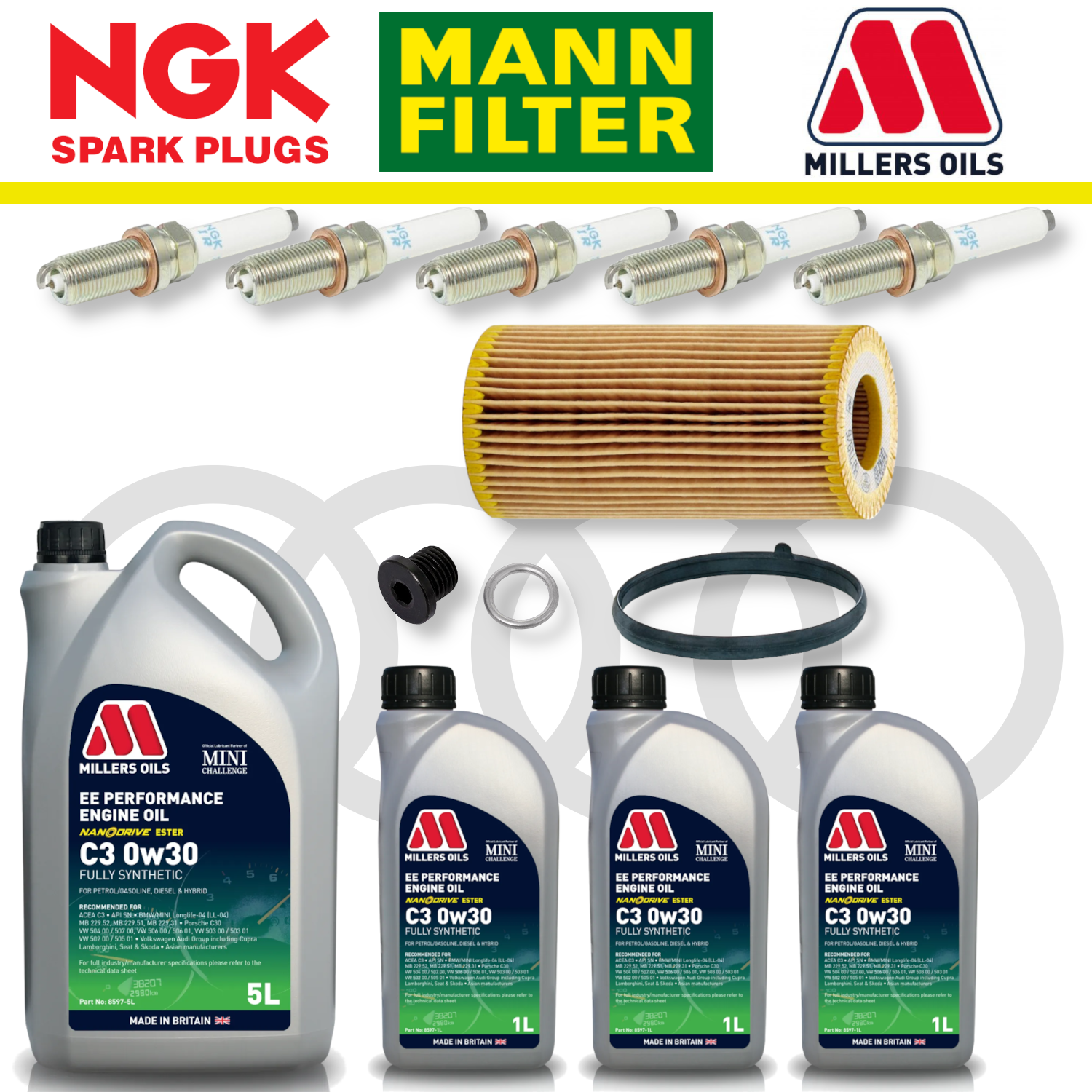 Audi RS3 8Y RSQ3 F3 EA855 EVO Home Service Pack - Millers Oil Premium