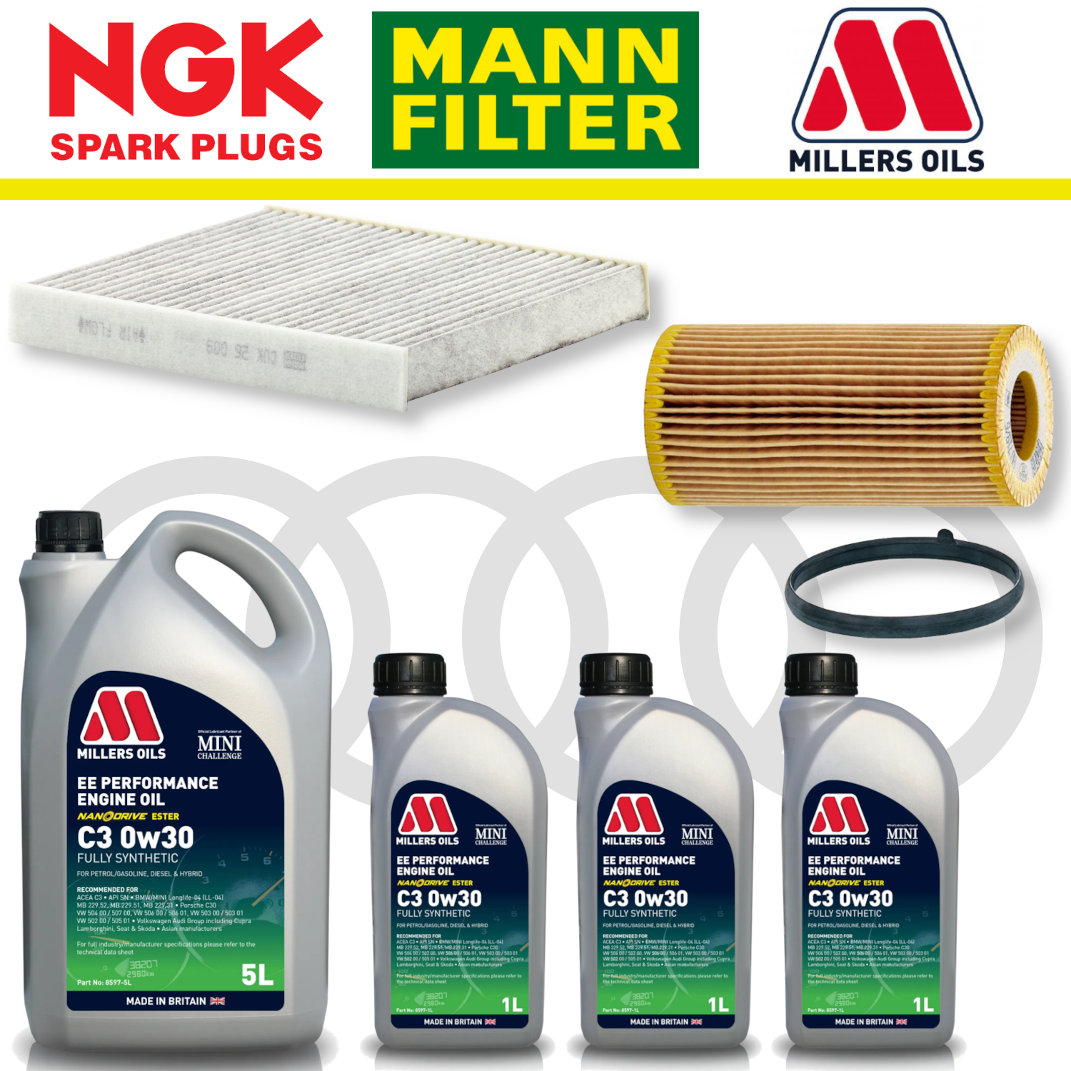 Audi RS3 8Y RSQ3 F3 EA855 EVO Home Service Pack - Millers Oil Premium