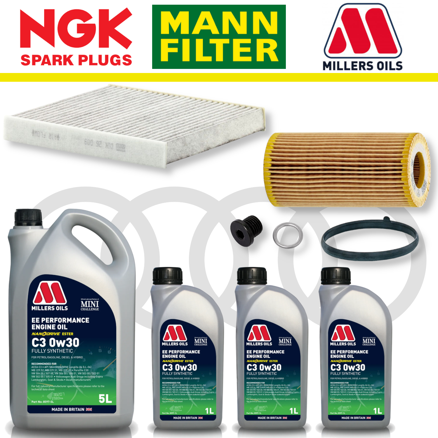Audi RS3 8Y RSQ3 F3 EA855 EVO Home Service Pack - Millers Oil Premium