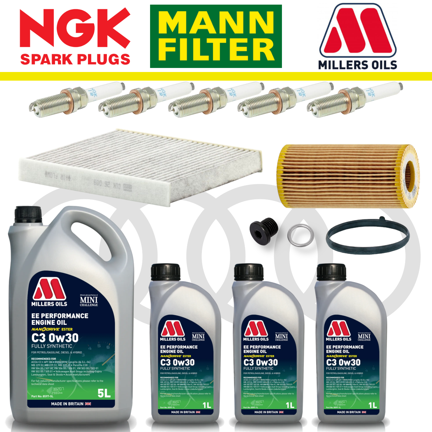 Audi RS3 8Y RSQ3 F3 EA855 EVO Home Service Pack - Millers Oil Premium