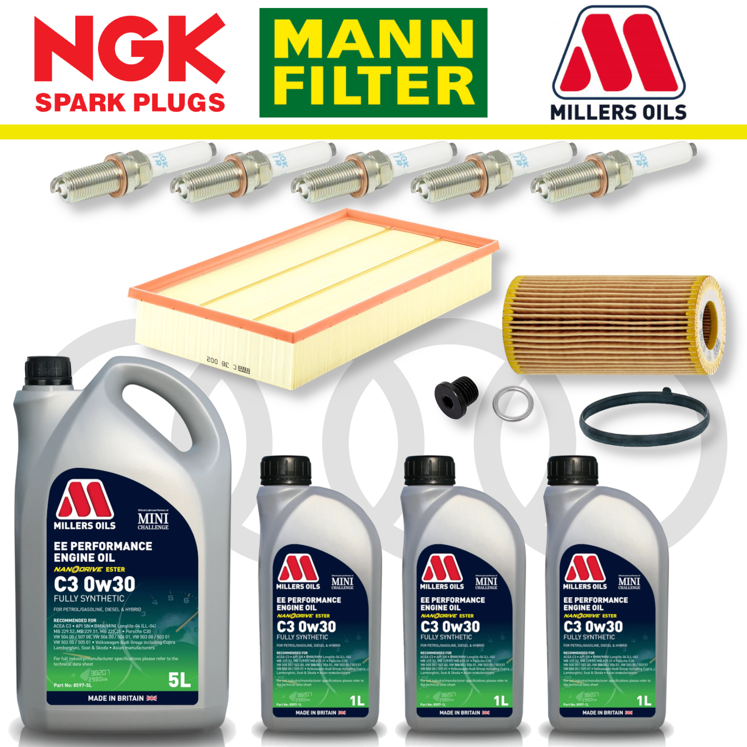 Audi RS3 8Y RSQ3 F3 EA855 EVO Home Service Pack - Millers Oil Premium