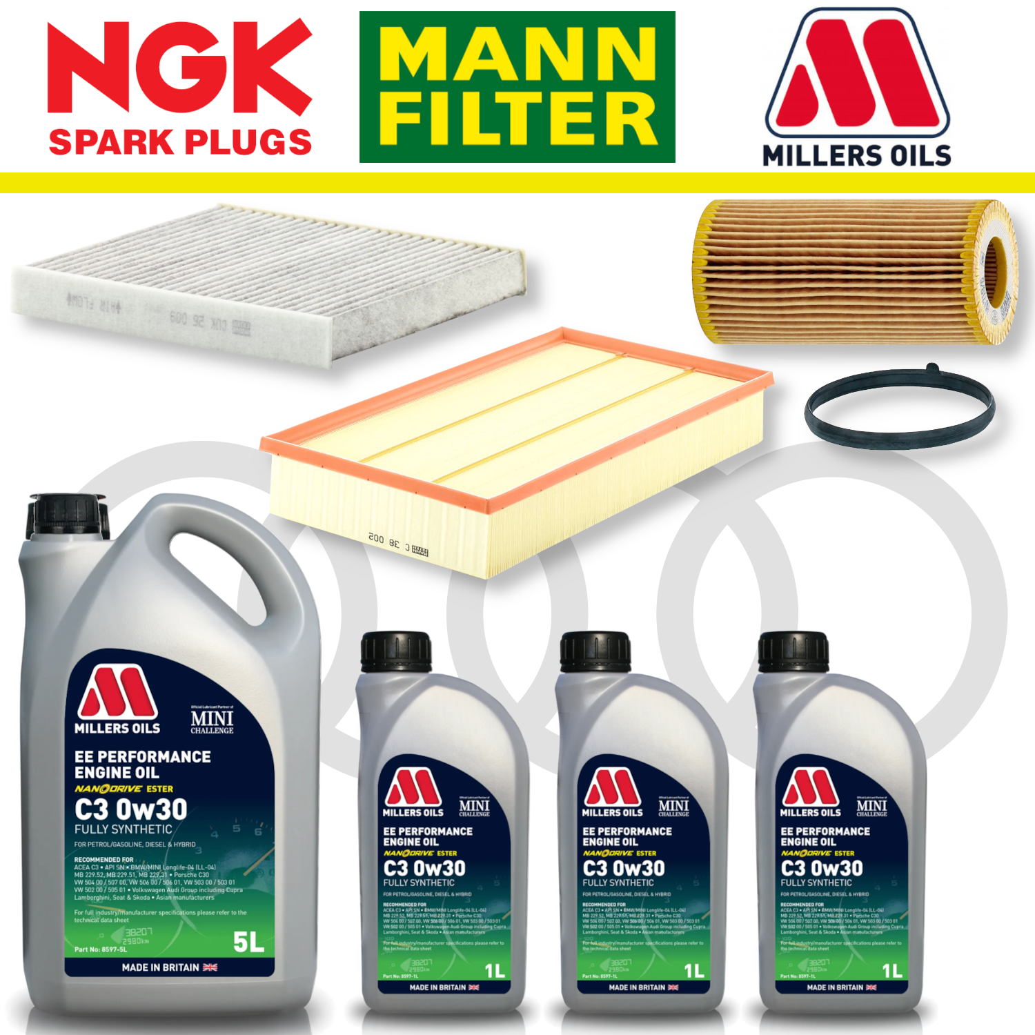 Audi RS3 8Y RSQ3 F3 EA855 EVO Home Service Pack - Millers Oil Premium