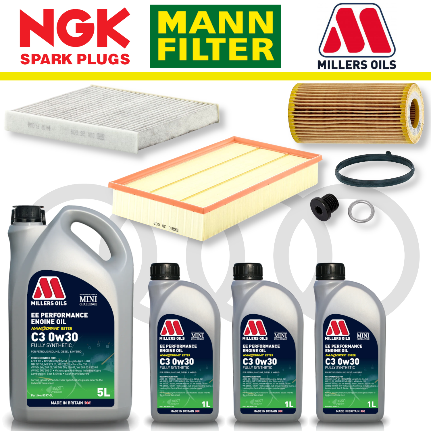 Audi RS3 8Y RSQ3 F3 EA855 EVO Home Service Pack - Millers Oil Premium