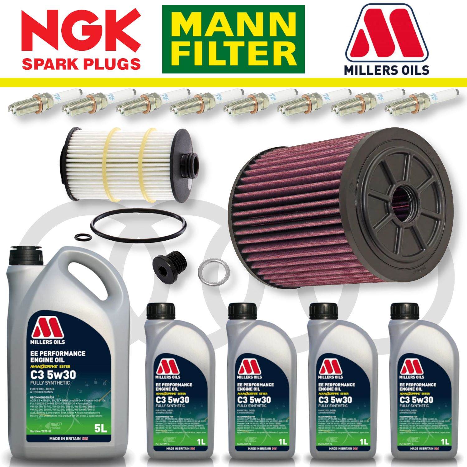 Pack d'entretien à domicile pour Audi RS6 RS7 C7 - Millers Oil Premium