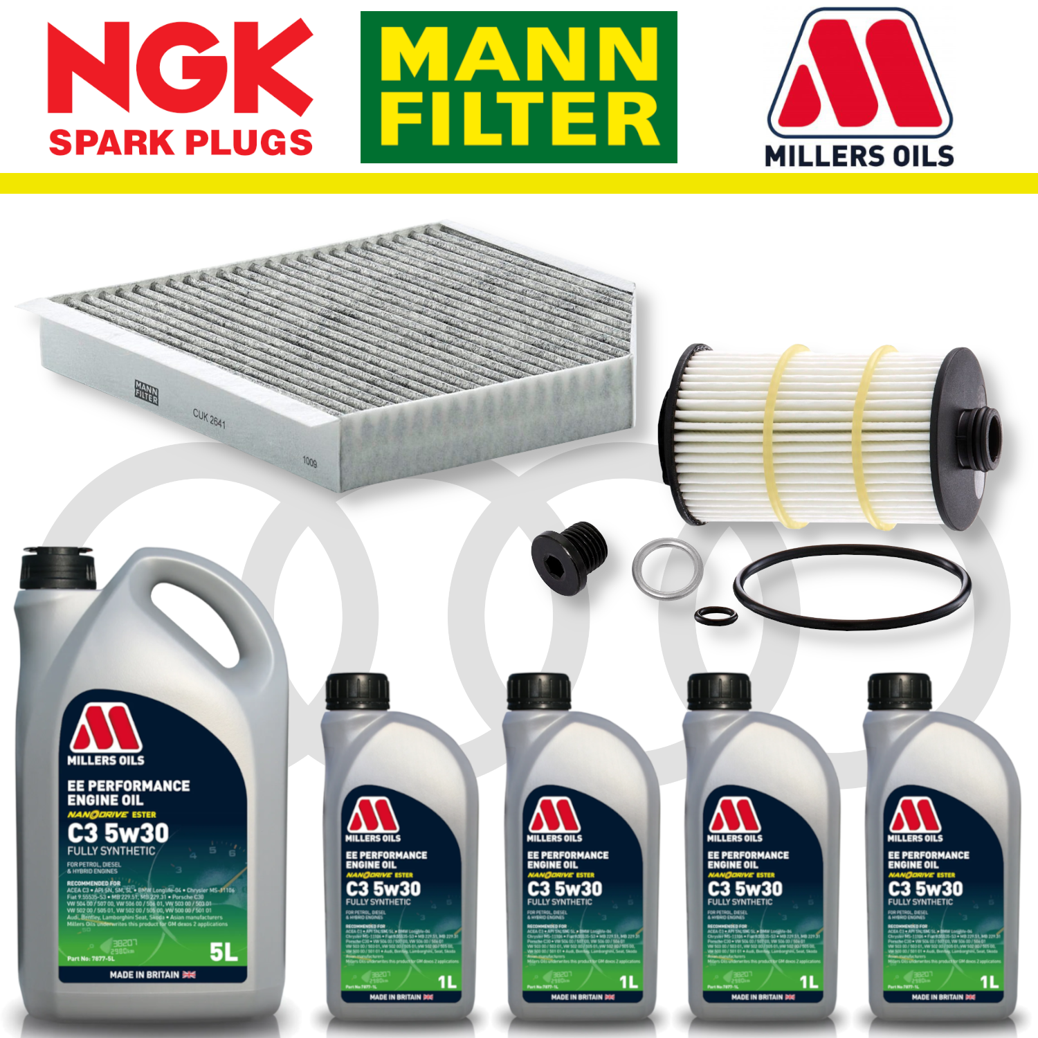 Pack d'entretien à domicile pour Audi RS6 RS7 C7 - Millers Oil Premium