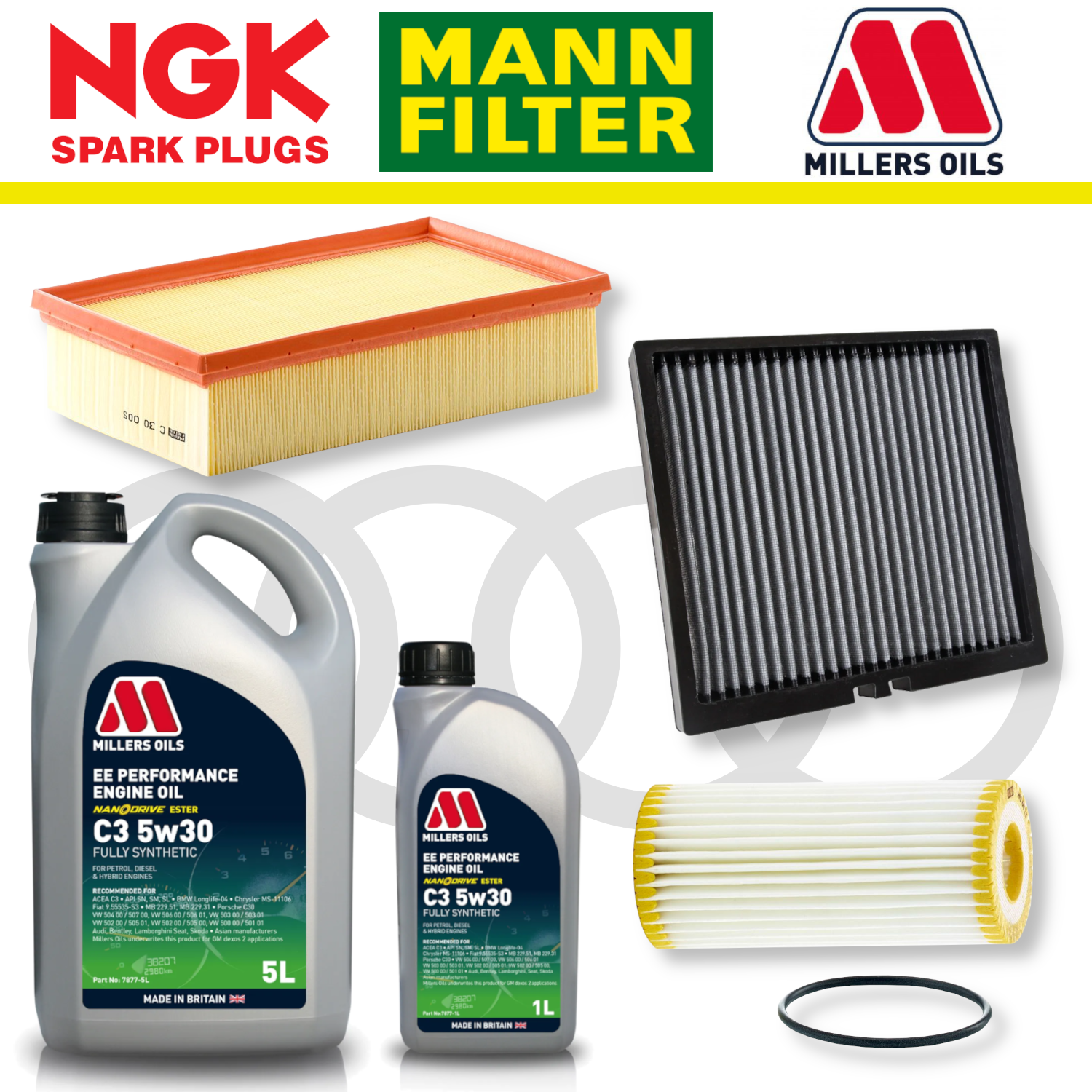 Audi S3 8V TTS 8S EA888 Home Service Pack - Millers Oil Premium