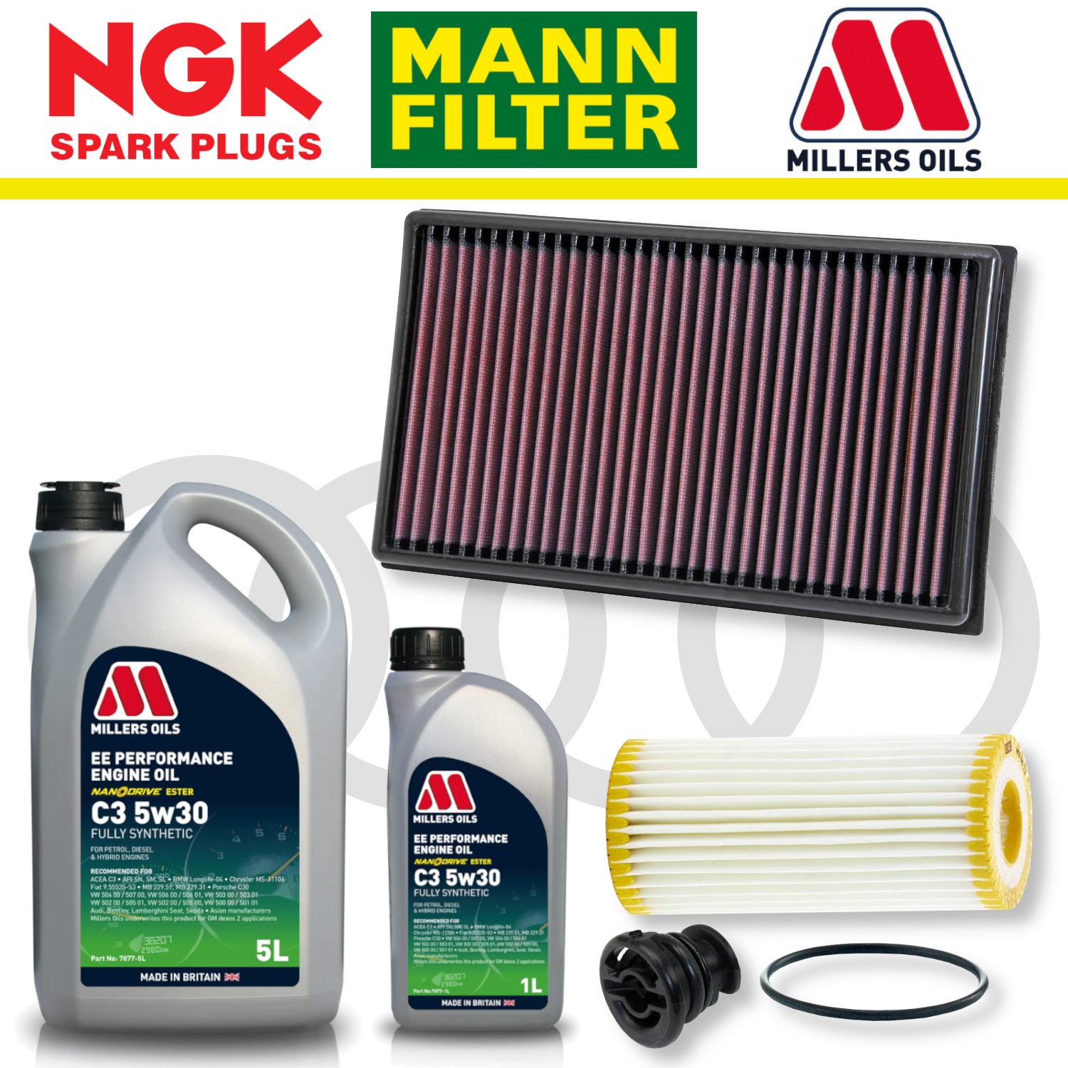 Audi S3 8V TTS 8S EA888 Home Service Pack - Millers Oil Premium